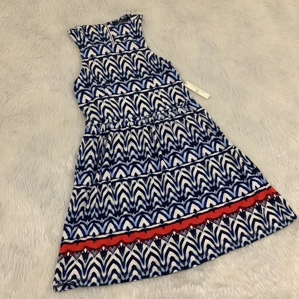 Tart blue geometric dress